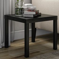 2 pc Mainstays Parsons End Table, Black Oak