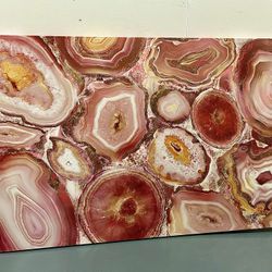 Canvas Agate Stone Slices Wall Art