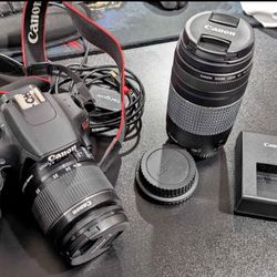 Canon EOS Rebel T5 camera kit with 256GB micro SD card