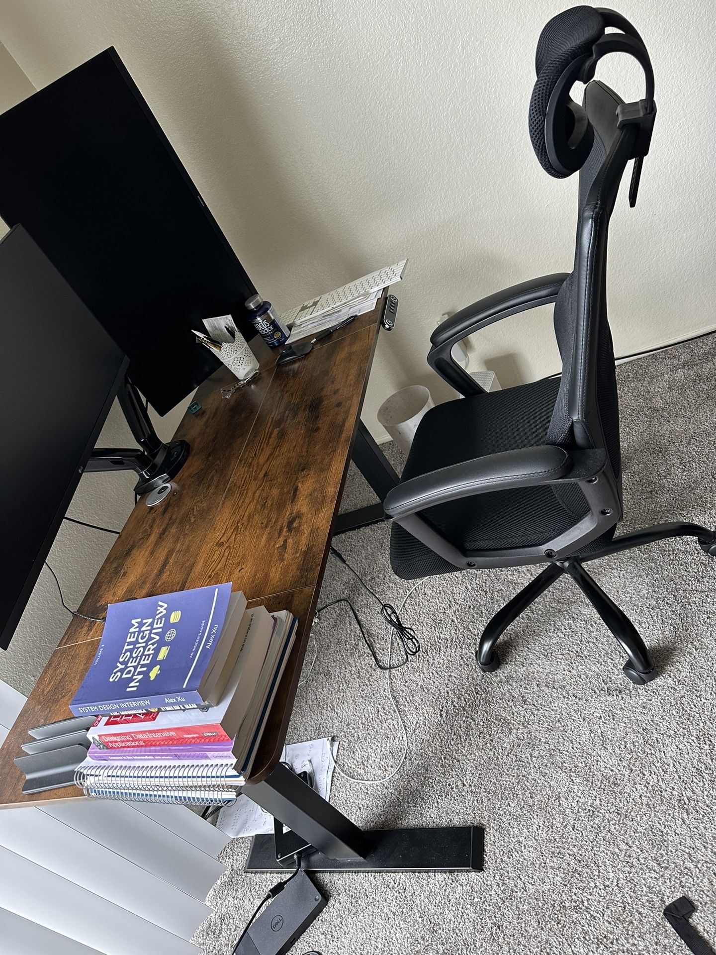 Adjustable Standing desk and  Ergonomic Mesh chair 