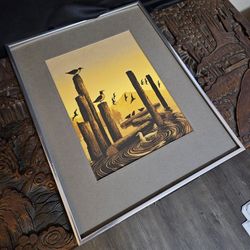 Walton Butts 'Evening Gulls' Framed Signed Print