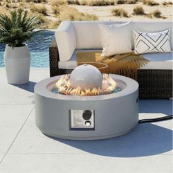 Propane Fire Pit With Water Fountain 