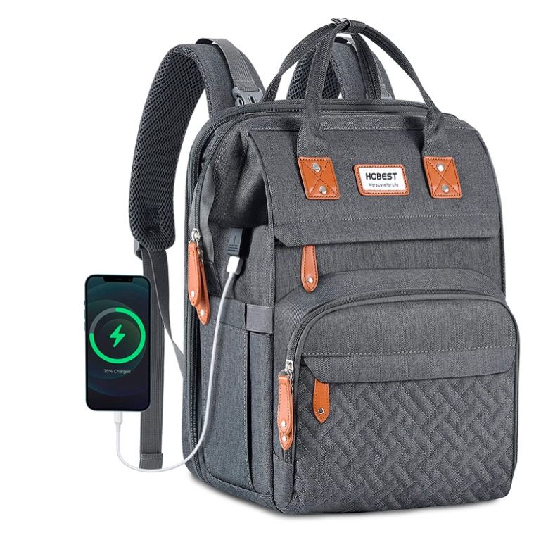 New Diaper Bag Backpack, Multifunction Large Travel Diaper Bag with Changing Pad and USB Charging Port