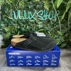 Birkenstock Boston Black Suede Women Sizes 4/5/6/7/8/9