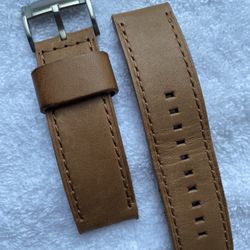 Fossil Brand Brown Leather Watch Strap 24mm