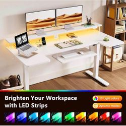 Electric U-Shaped Sit Stand Desk – New