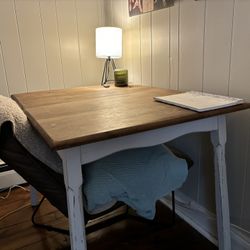 White Distressed Desk