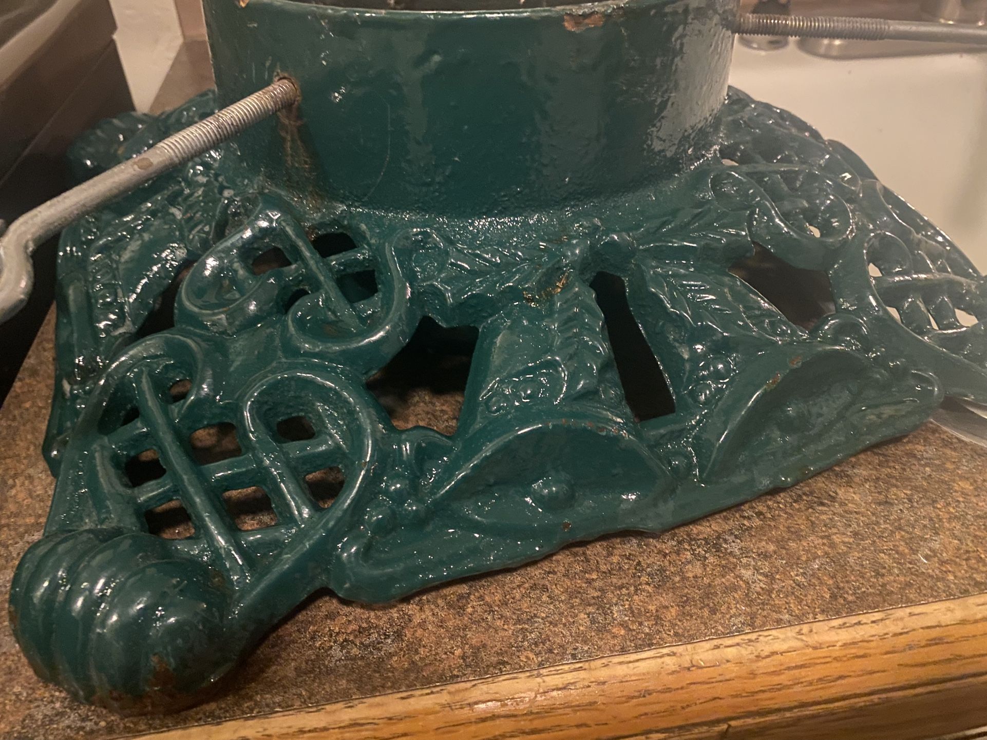 Old Victorian Style Cast Iron Tree Stand
