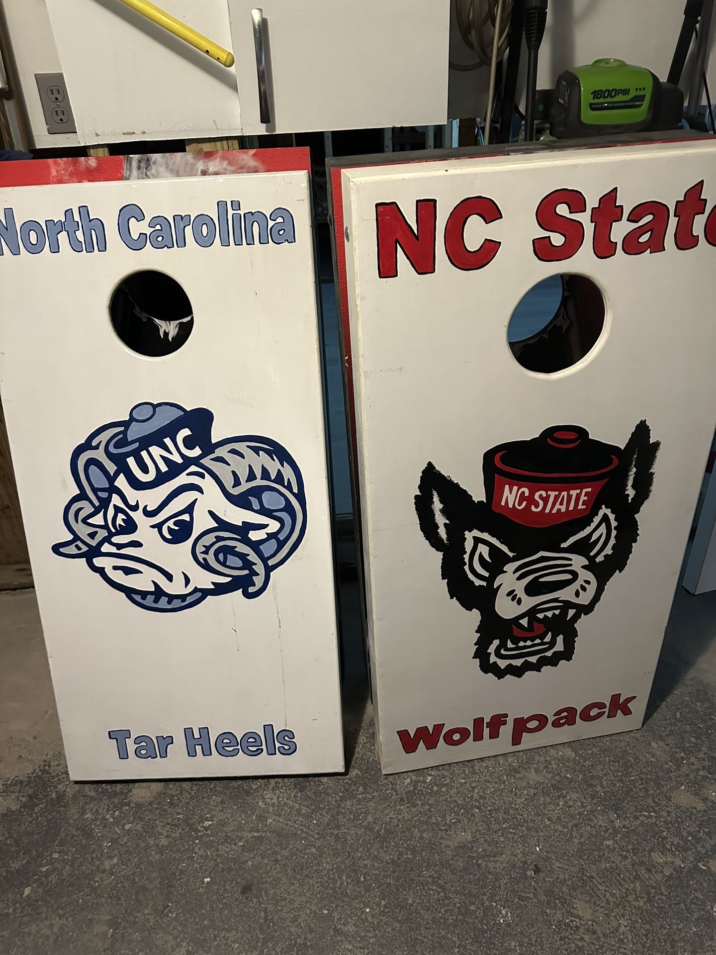 House Divided UNC NC State Corn Hole Boards