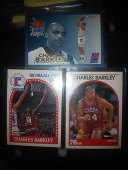 Charles Barkley NBA Trading Cards Lot of 3