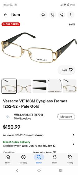 Versace designer eyeglasses