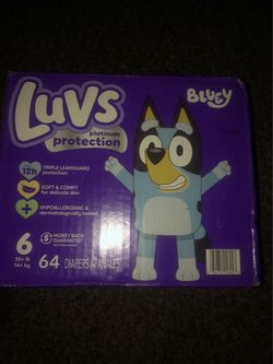 Luvs Platinum Protection  Baby Diapers Size 6, 64 count