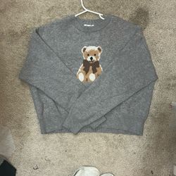 grey teddy bear sweater