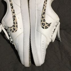 Nike Court Vision Low Leopard Swoosh White Sneakers 👟 Shoes