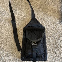 Versace Logo Jacquard Sling Crossbody
