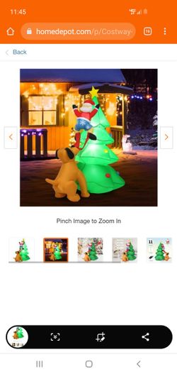 6.5 Ft. Prelit Christmas Inflatable Tree With Santa And Dog