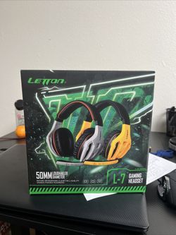 Letton L7 50 MM Loudhailer Gaming Headset Rotary Microphone Padded Headband