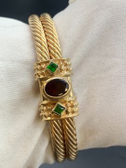 Gold cuff bracelet #30600