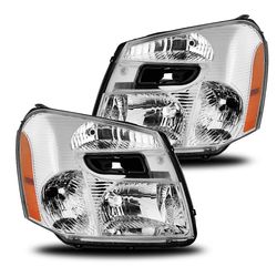 Pair Headlights 2005-2009 Chevy Equinox Projector headlamps Left Right Side