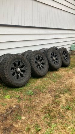Helo Matte Black Wheels with All-Terrain Tires – Set of 4