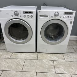 LG front load washer &. LG front load gas dryer set