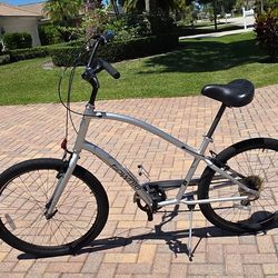 Electra Townie Mens 26 inch 7spd, Silver