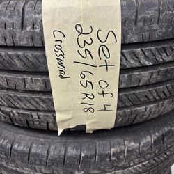Set of 4 tires 235/65r18 crosswind $165