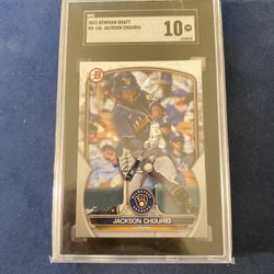 Jackson Chourio Gem Mint 10 Rookie
