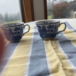 Spode Blue Room  - set of two Willow teacups 