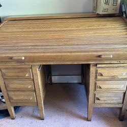Solid Wood Roll top Desk