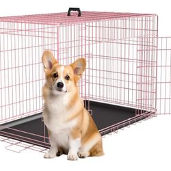 New Medium 30" Long Pink Dog Kennel Crate