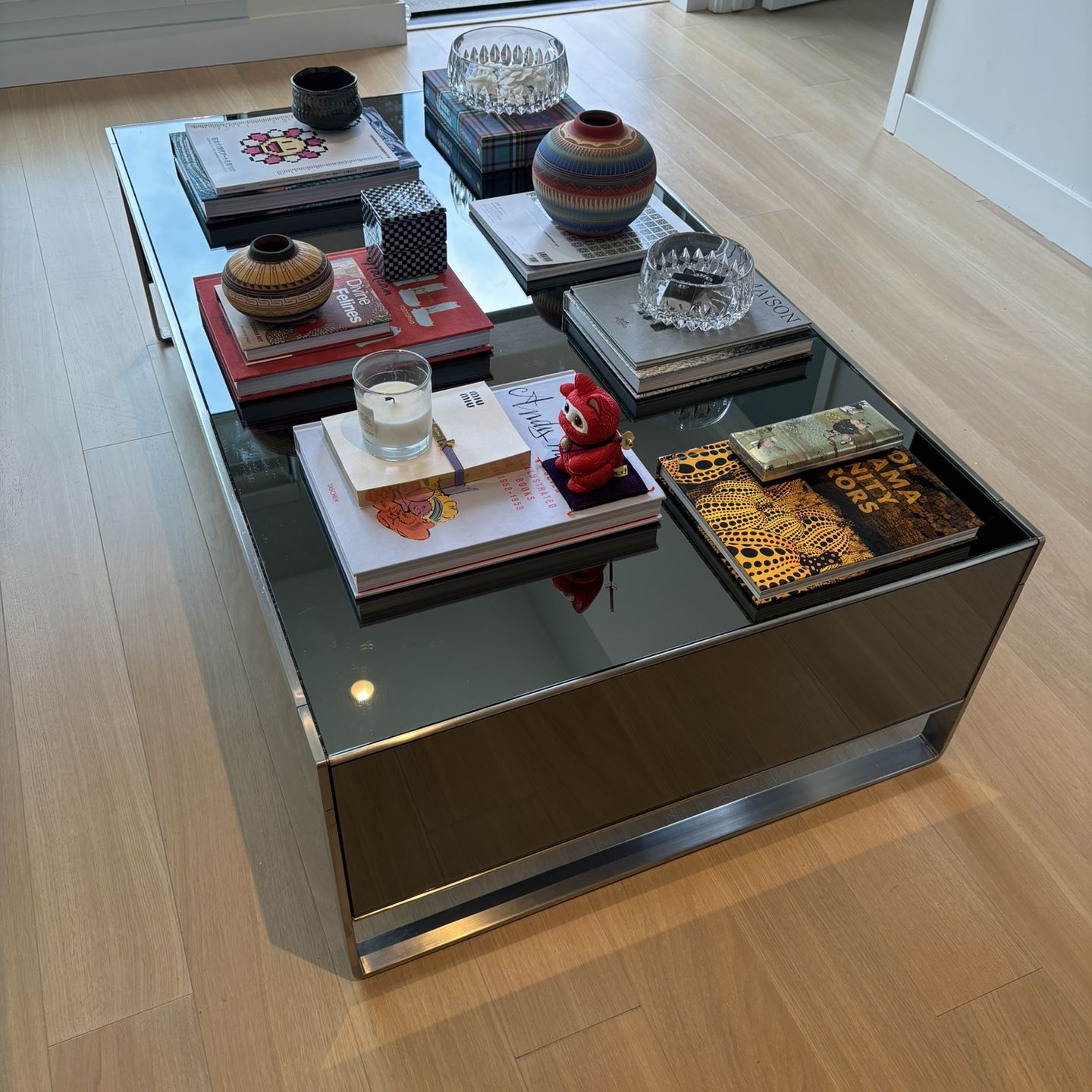 Restoration Hardware Tinted Mirrored Coffee Table