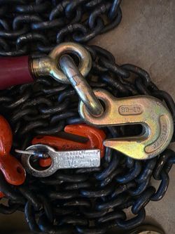 Ratchet Load Binder Set 3/8”-1/2” & Chains For Tie Down