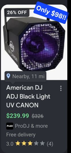 American DJ "UV CANON" Black Light