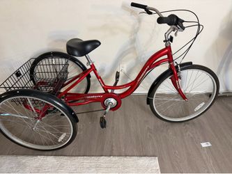Monterey 7-Speed Folding Unisex Adult Tricycle, Red