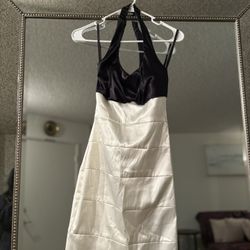 ✨ B. Darlin Black & White Satin Dress – Size 3/4 ✨