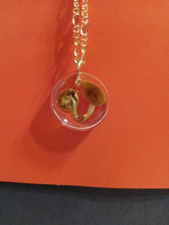 Magic Mushroom On Gold Chain