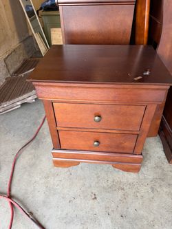 Solid Wood Cherry Finish Nightstand