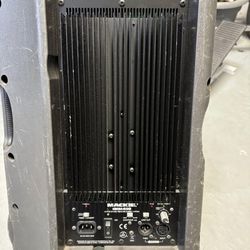 2 Mackie Speakers SRM450 and 2 speaker poles and the power cords for DJ.  $750 or best offer