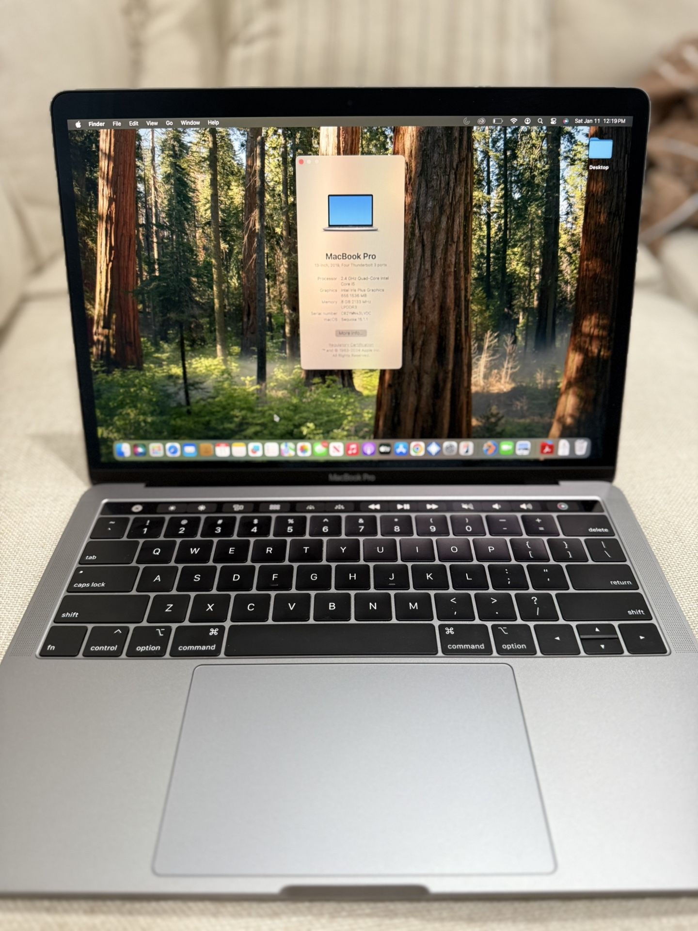 2019 13” MacBook Pro With Touchbar In Perfect Condition