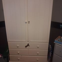 White armoire dresser