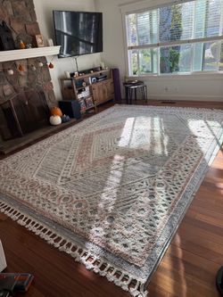 Lessie Vintage Diamond Rug + Premium Rug Pad