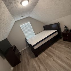 Bed Frame,  Dresser & Night Stand