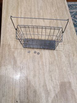 Vintage Metal Basket With Tray