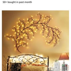 Beautiful Lighted Wall Art - Enchanted Willow Vine by Twinkling Tree