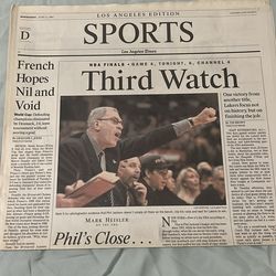 Lakers newspaper Phil Jackson 2002 championship