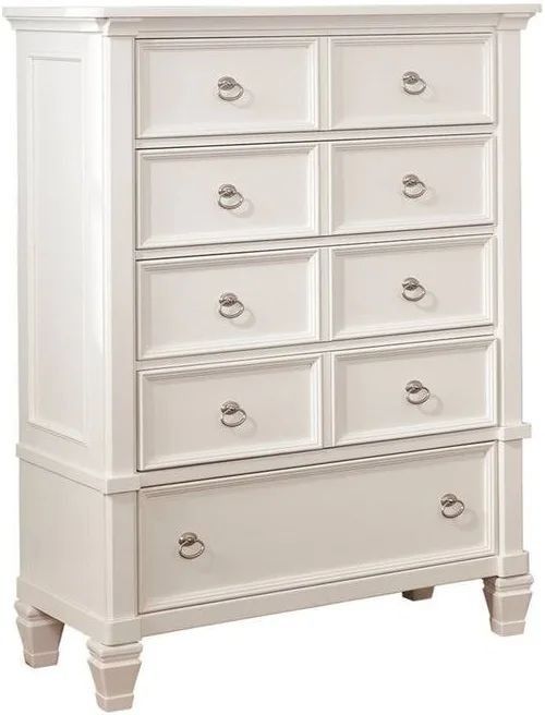 White Wood Dresser And Chest