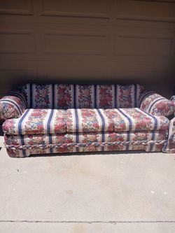 Custom couch w/window toppers and coat rack bench w /cushion