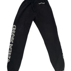 Chrome Hearts Logo  black Sweatpants Small 100% Authentic