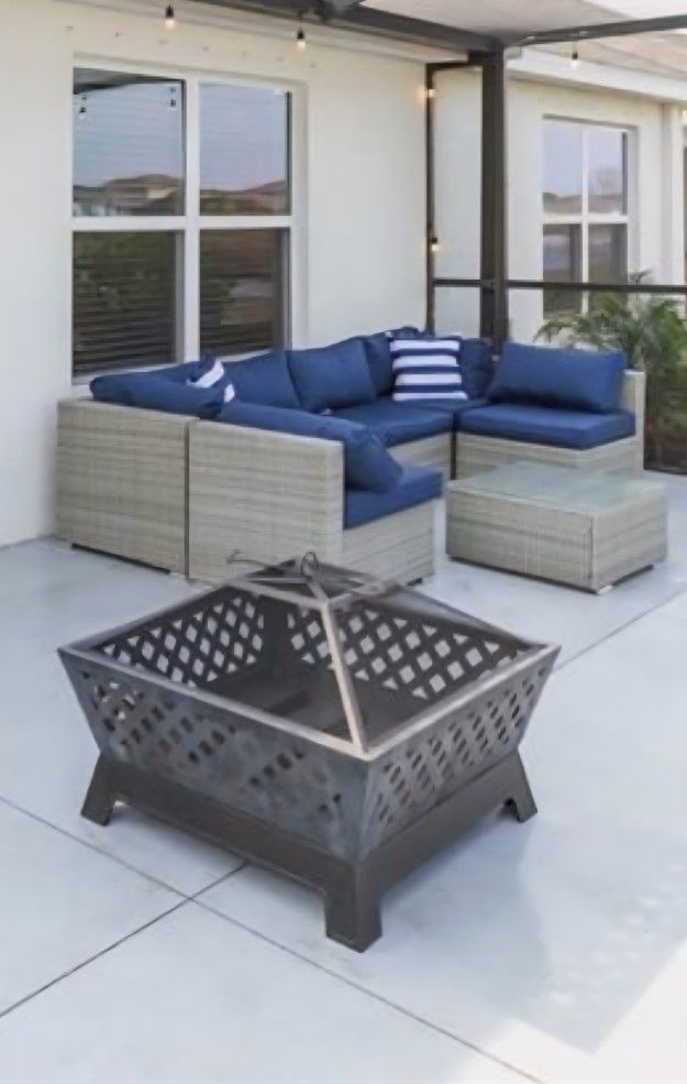Steel Lattice Fire Pit – 26.5” W x 25” H